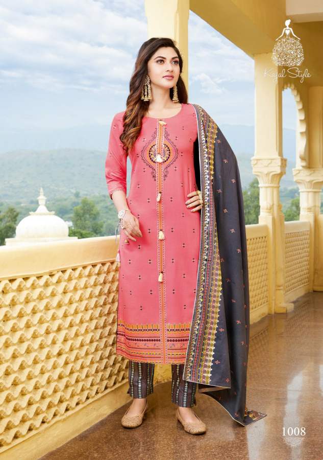 Gulzar 8 Fancy Casual Wear Rayon Kurti With Plazzo And Dupatta Readymade Collection